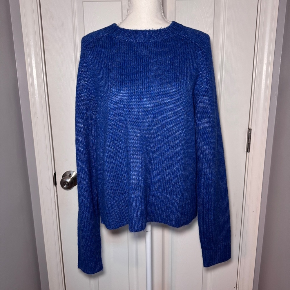 NWT J. Crew Royal Blue Merino Wool and Alpaca Blend Sweater